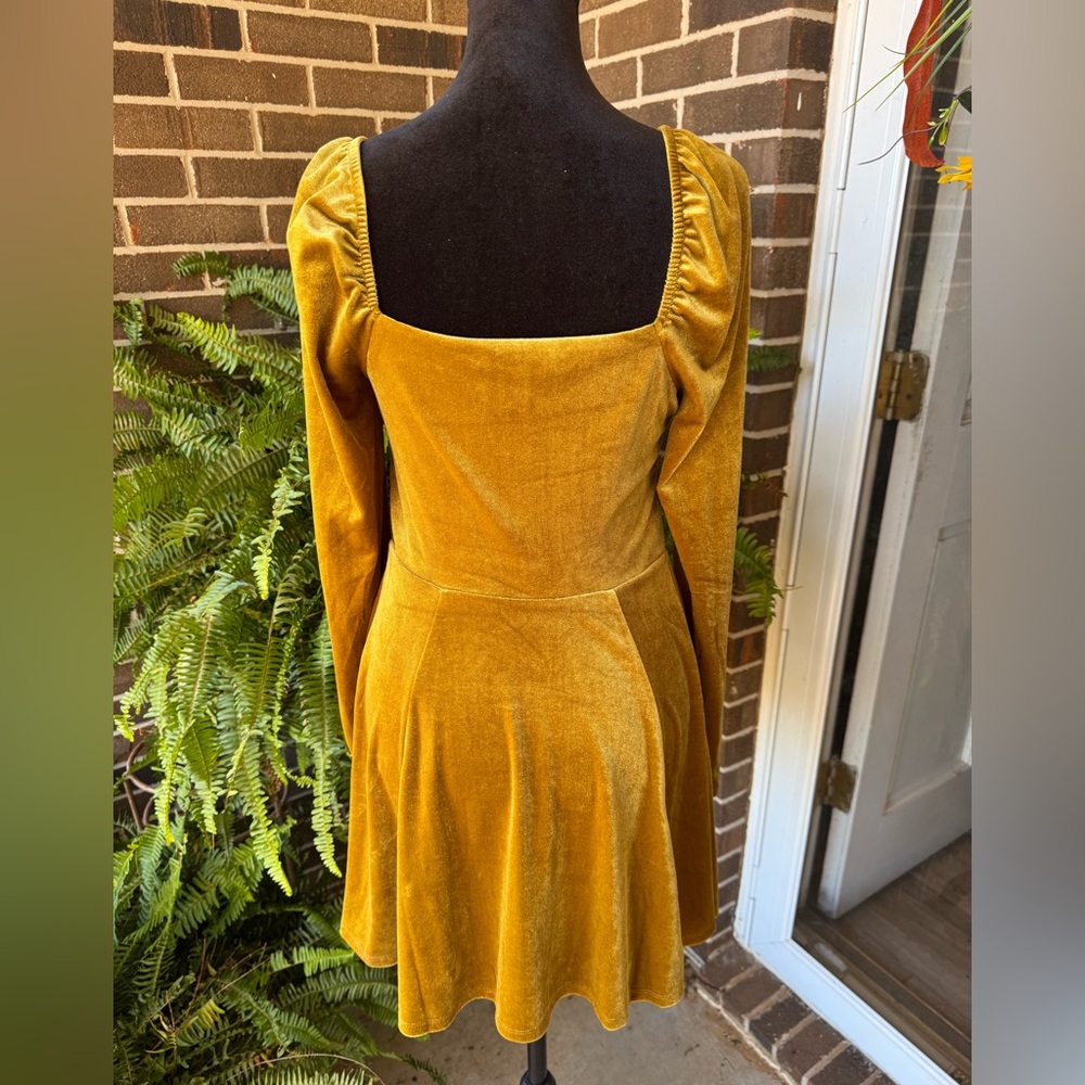 Forever 21 Mustard Long Sleeve Dress - Picture 3 of 7